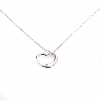 Tiffany Sterling Silver 16mm Elsa Peretti Open Heart Pendant Necklace 1 of 6