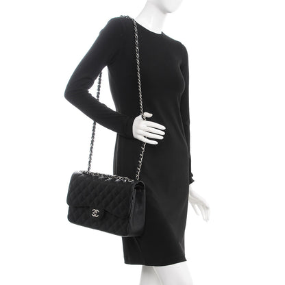 Chanel Caviar Quilted Jumbo Double Flap Black 3 of 9