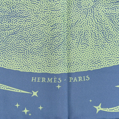 Hermes Silk Double Face Clair De Lune Scarf 90 Vieux Rose Jaune 7 of 11