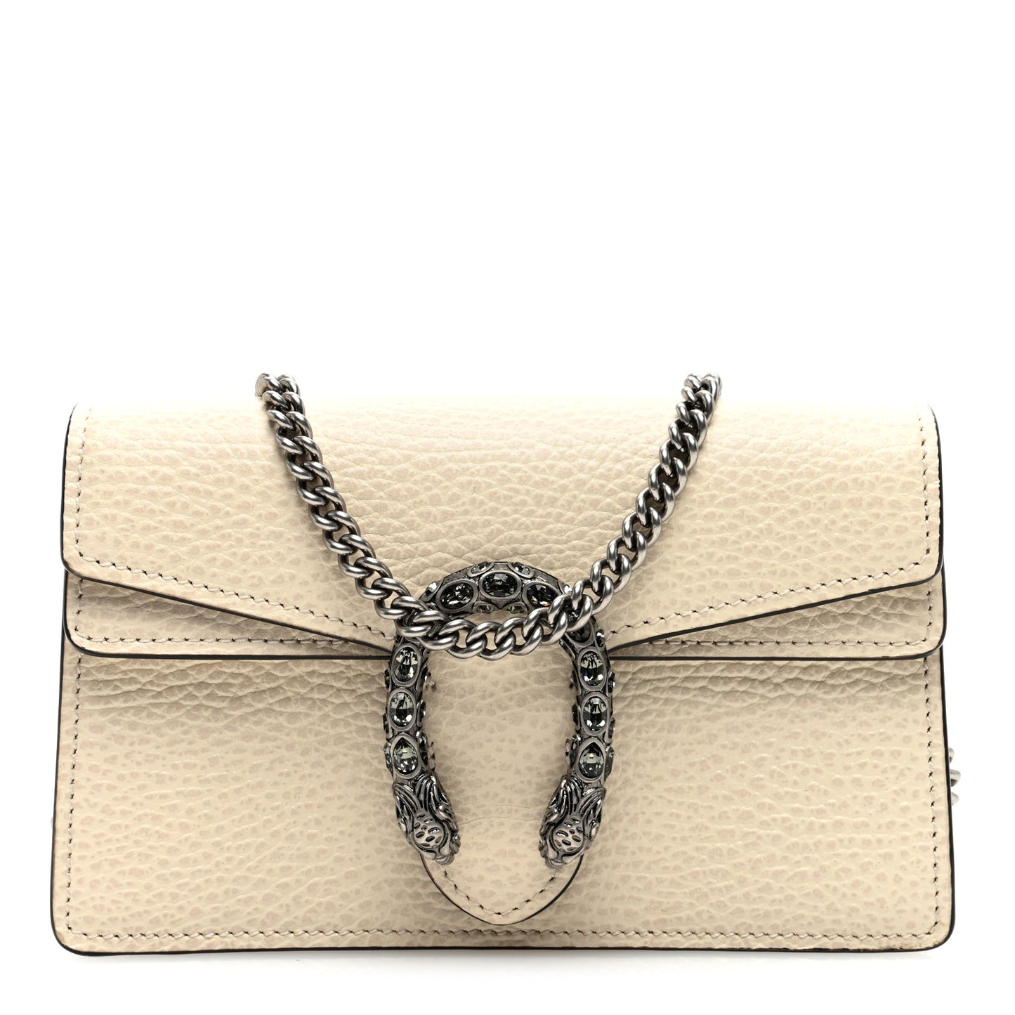 Dollar Calfskin Crystal Super Mini Dionysus Shoulder Bag Mystic White Black Diamond