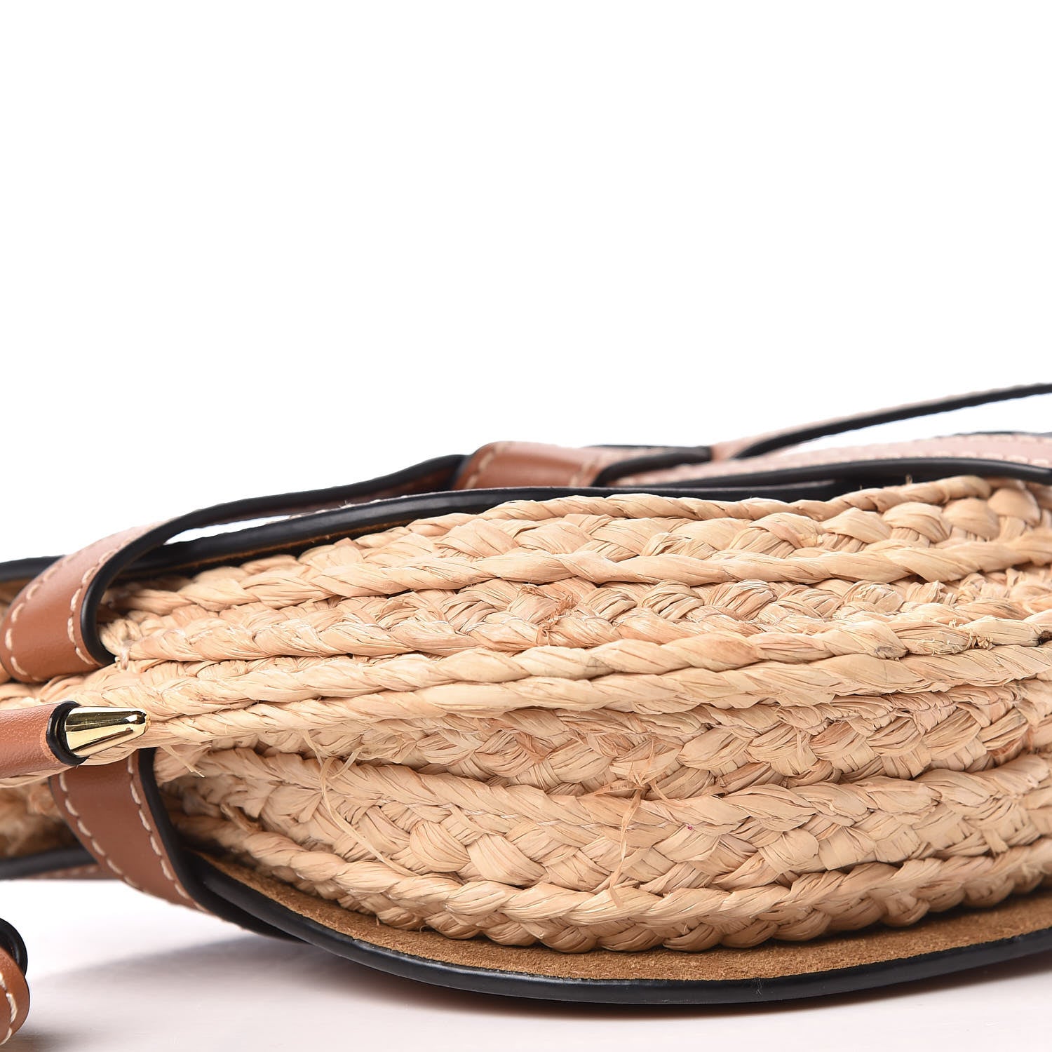 Loewe Calfskin Raffia Mini Gate Crossbody Bag Natural Tan 6 of 13