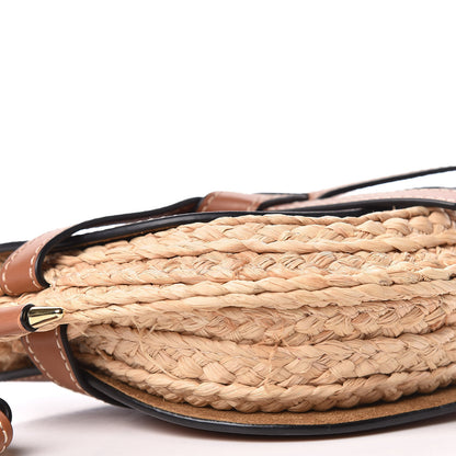 Loewe Calfskin Raffia Mini Gate Crossbody Bag Natural Tan 6 of 13
