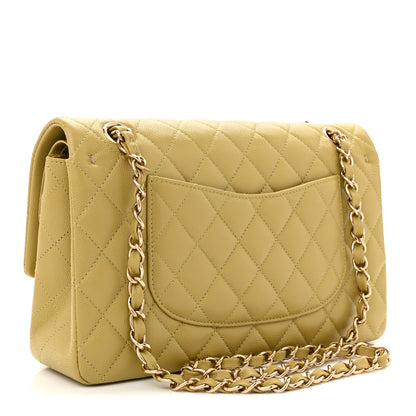 Chanel Caviar Quilted Medium Double Flap Light Green 3 of 12