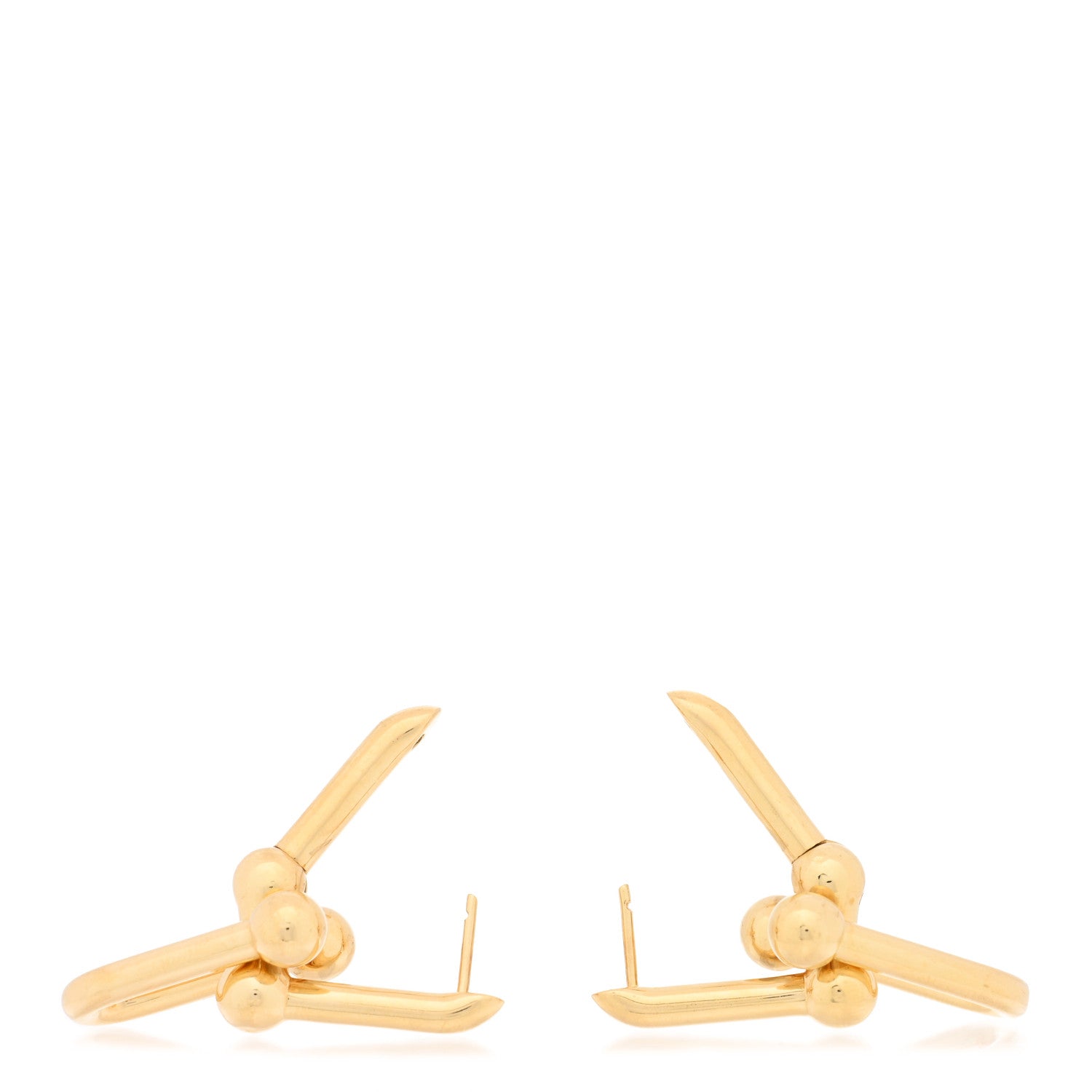 Tiffany 18K Yellow Gold Large HardWear Link Earrings 3 of 4