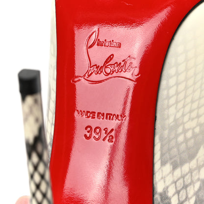 Christian Louboutin Patent Degrade Snakeskin Printed Pigalle Follies 100 Pumps 39.5 White Roccia 6 of 7