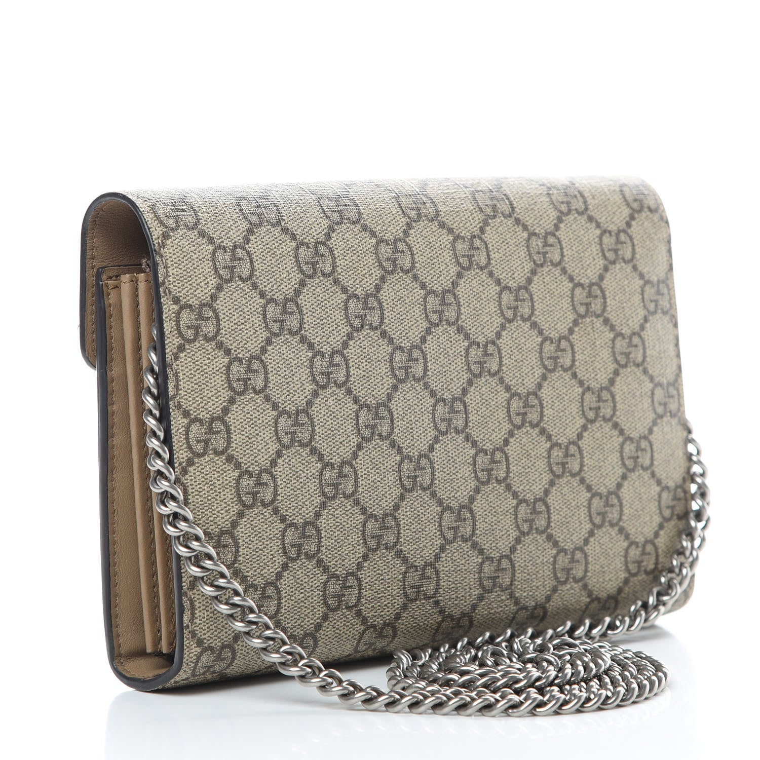 Gucci GG Supreme Monogram Mini Dionysus Chain Wallet Beige Taupe 3 of 12