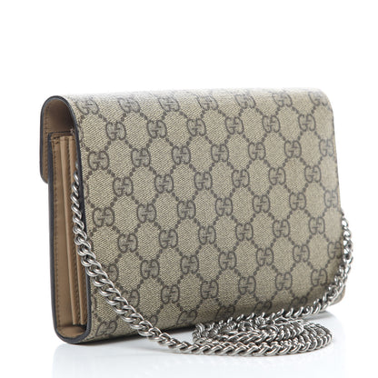 Gucci GG Supreme Monogram Mini Dionysus Chain Wallet Beige Taupe 3 of 12