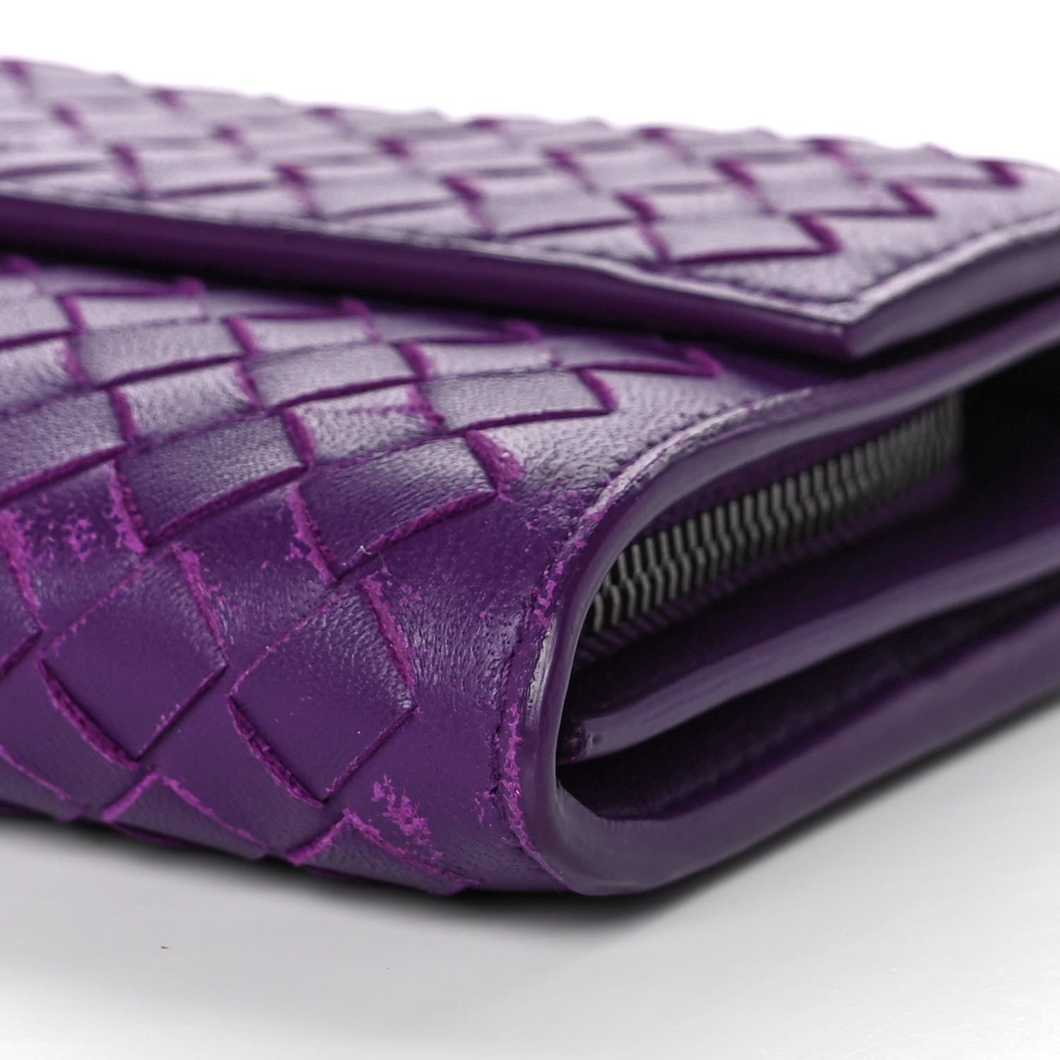 Bottega Veneta Nappa Intrecciato Continental Flap Wallet Peony 11 of 13