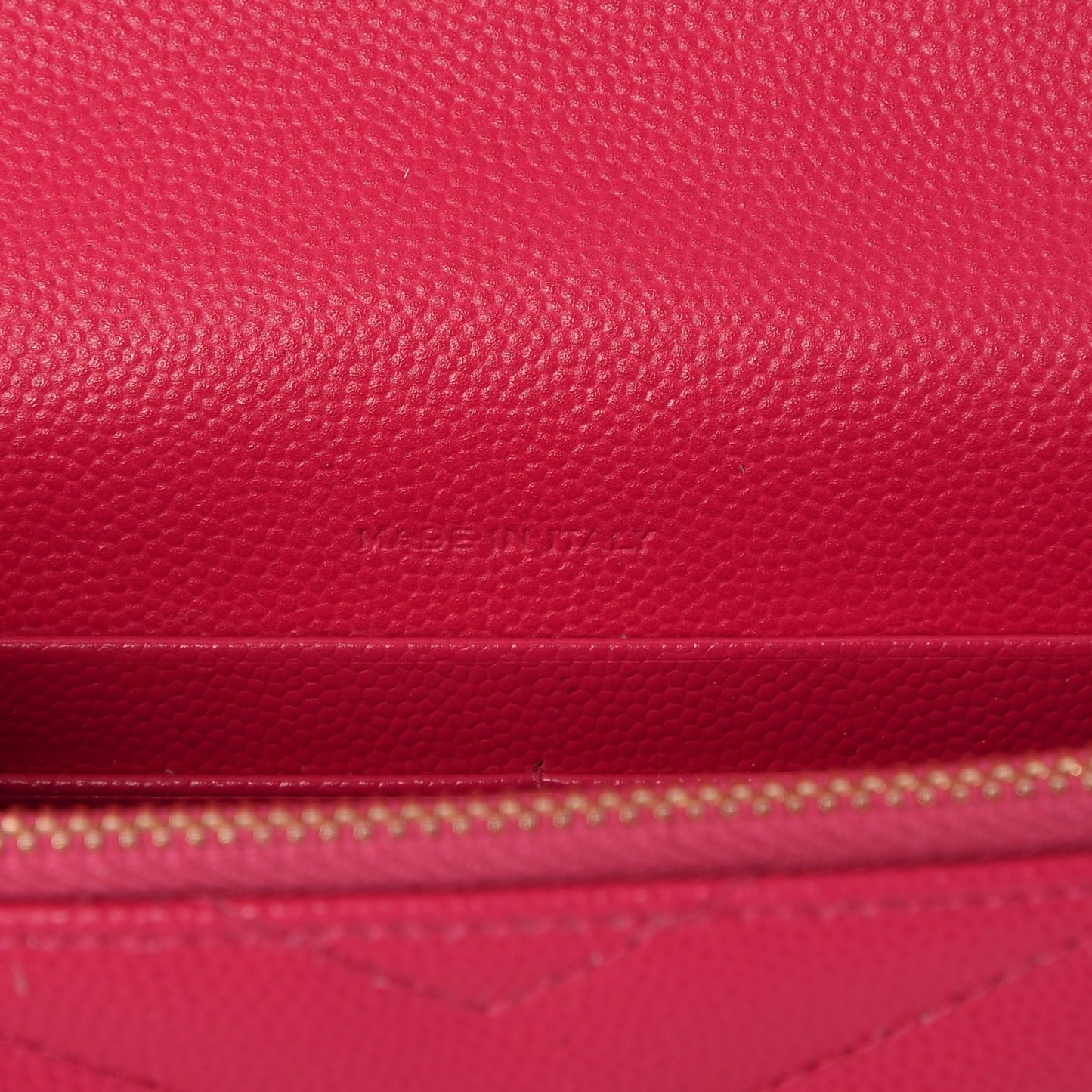 Grain De Poudre Matelasse Chevron Monogram Envelope Chain Wallet Bubblegum