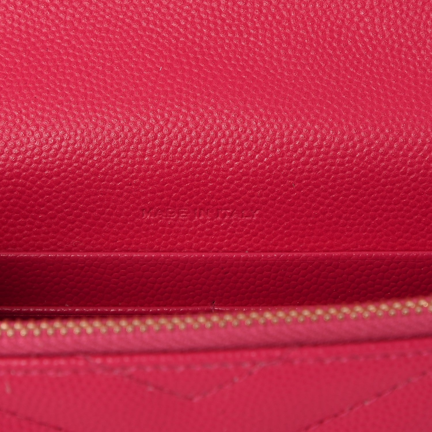 Saint Laurent Grain De Poudre Matelasse Chevron Monogram Envelope Chain Wallet Bubblegum 7 of 9