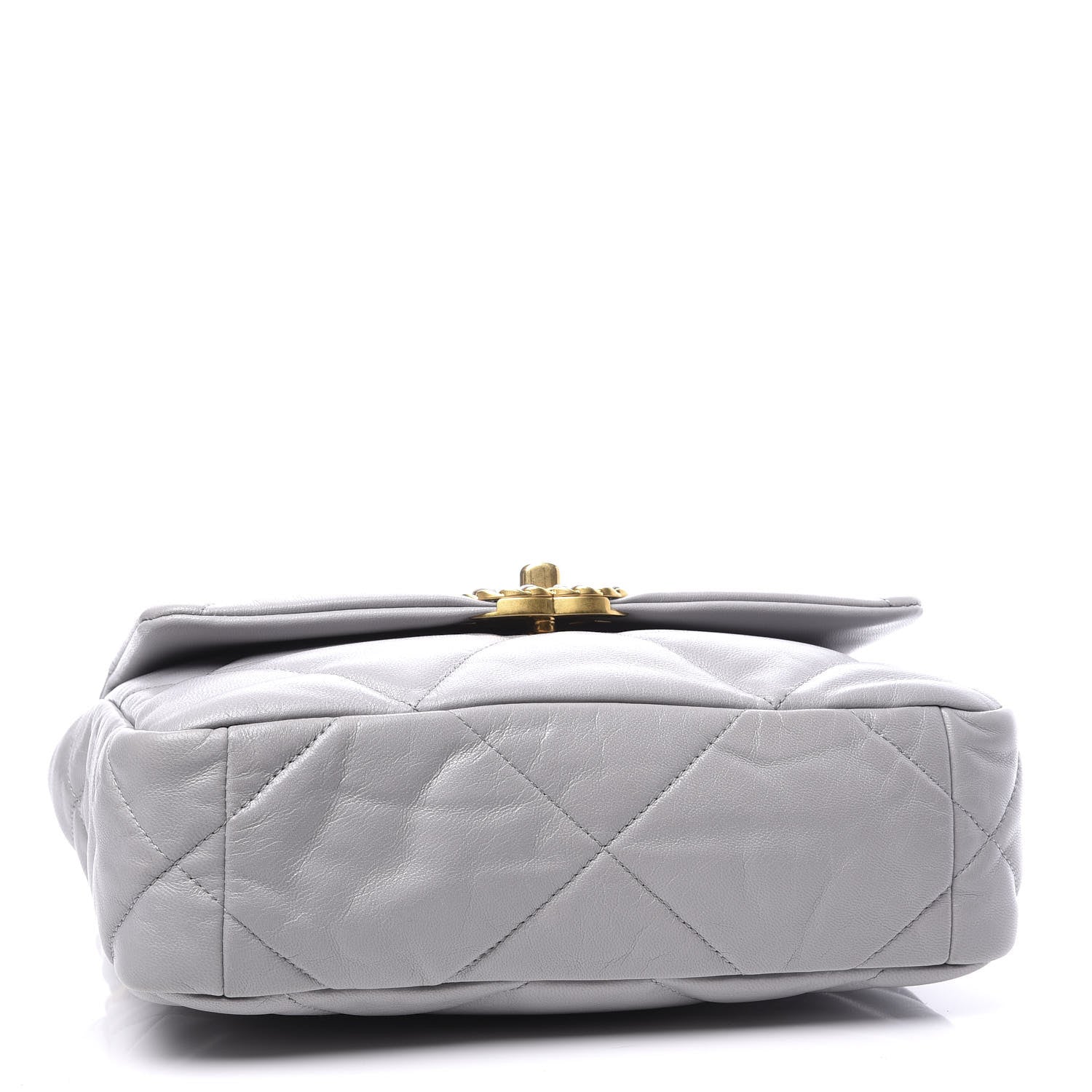 Chanel Goatskin Quilted Medium 19 Flap Grey 3 of 10