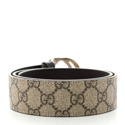 Gucci GG Supreme Monogram Interlocking G 37mm Belt 70 28 Beige Ebony Cocoa 2 of 6