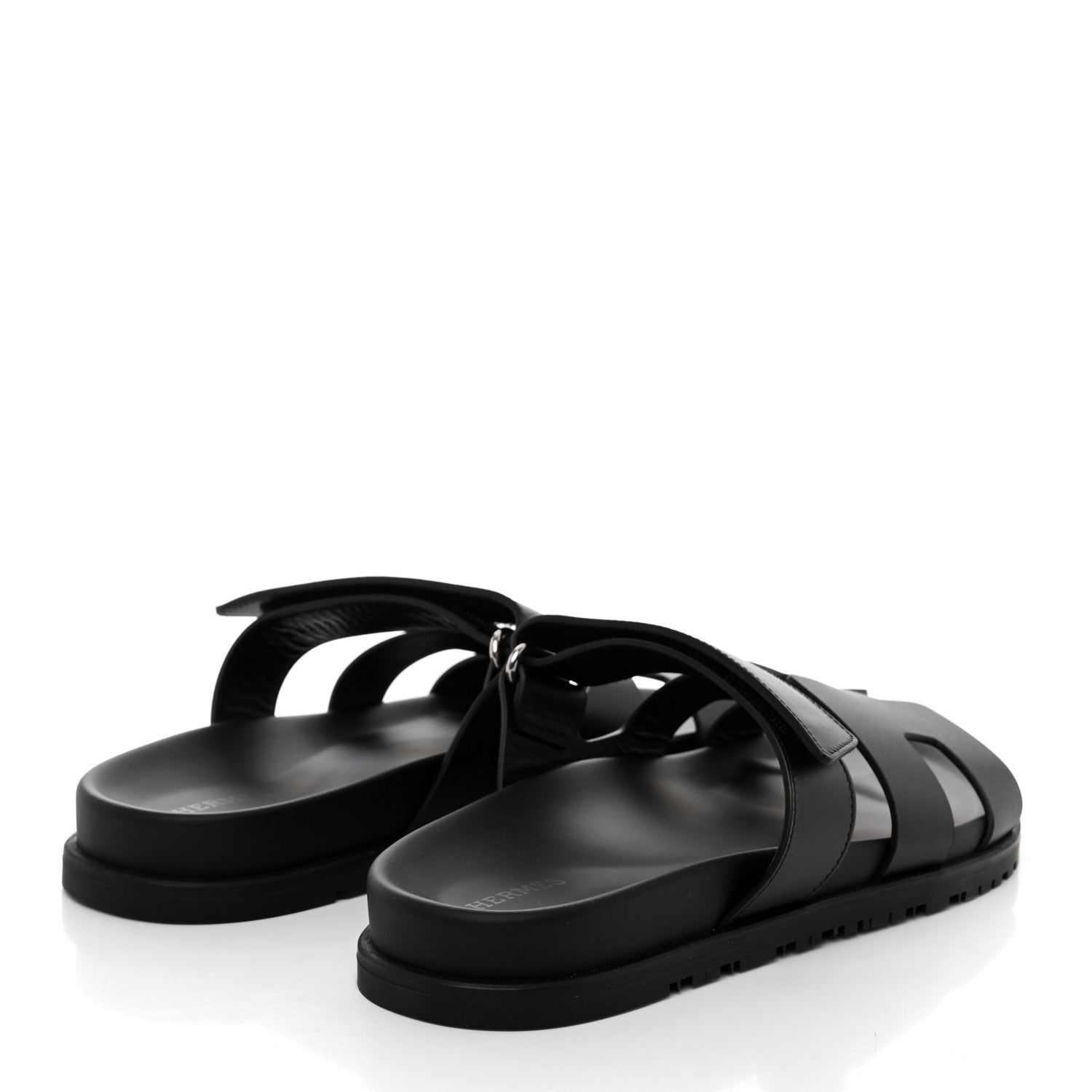 Hermes Calfskin Womens Chypre Sandals 39 Black 4 of 9