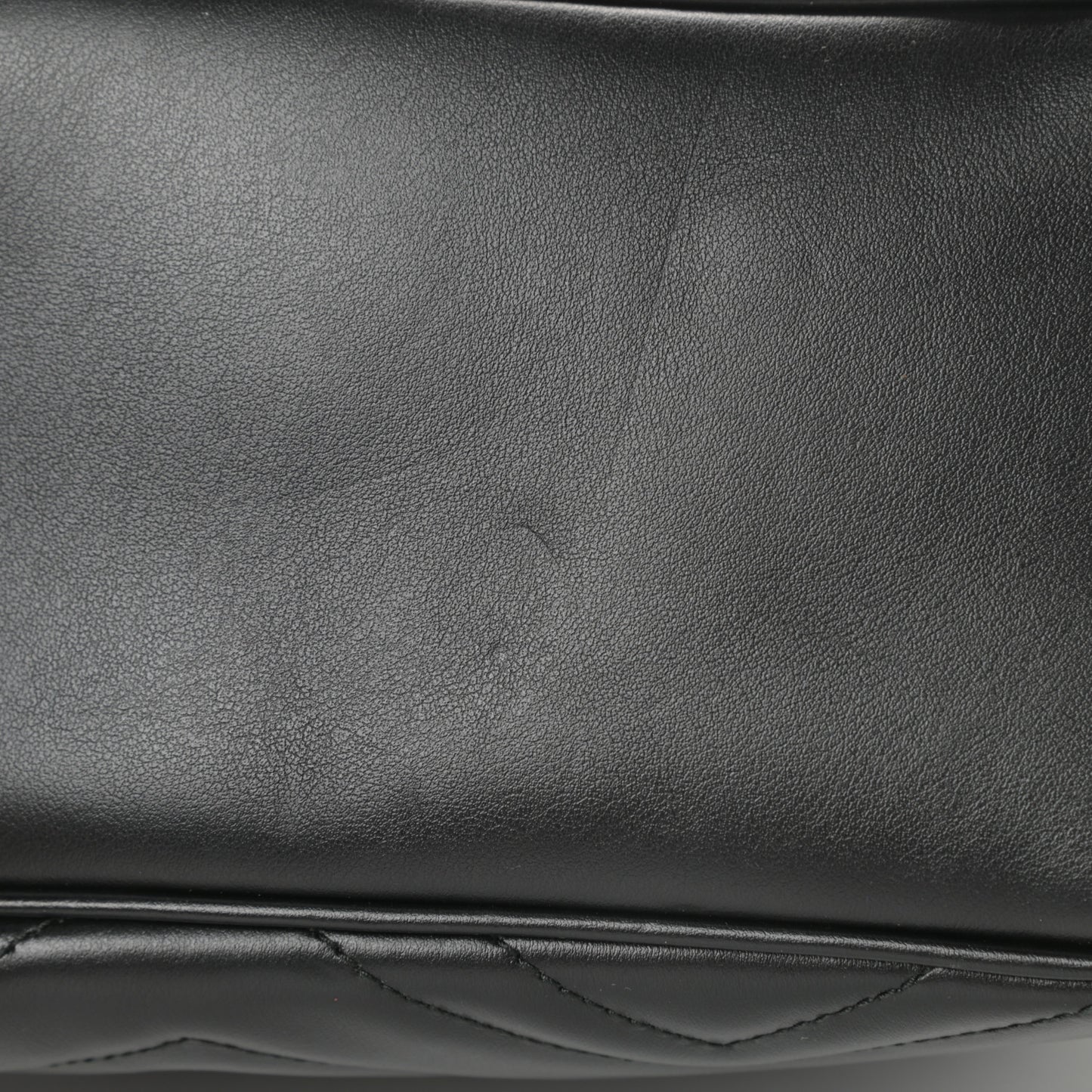 Calfskin Matelasse Small GG Marmont Top Handle Shoulder Bag Black