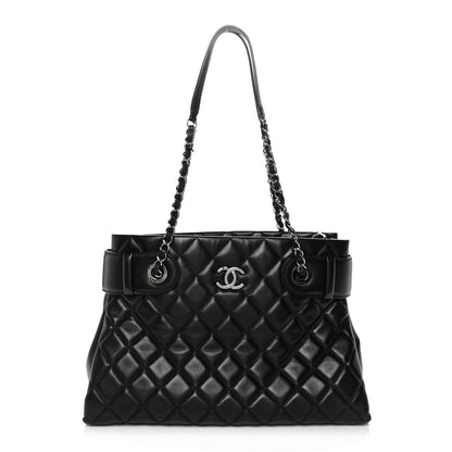 Chanel Lambskin Quilted Small Coco Loop Tote Black 1 of 11