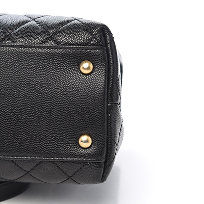 Chanel Caviar Quilted Medium Coco Handle Flap Black 11 of 13