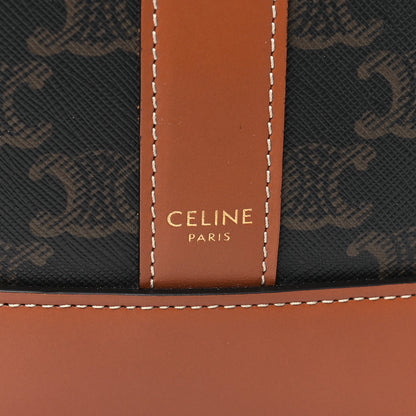 Celine Triomphe Canvas Calfskin Small Bucket Bag Tan 6 of 10