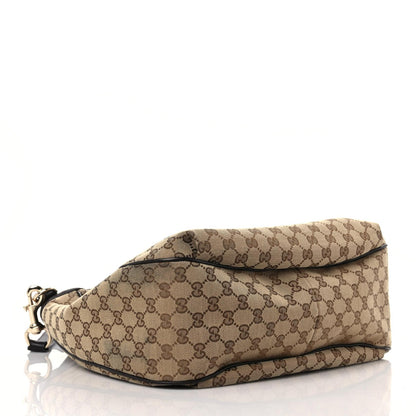 Gucci Monogram Web Medium Dressage Hobo Dark Brown 4 of 13