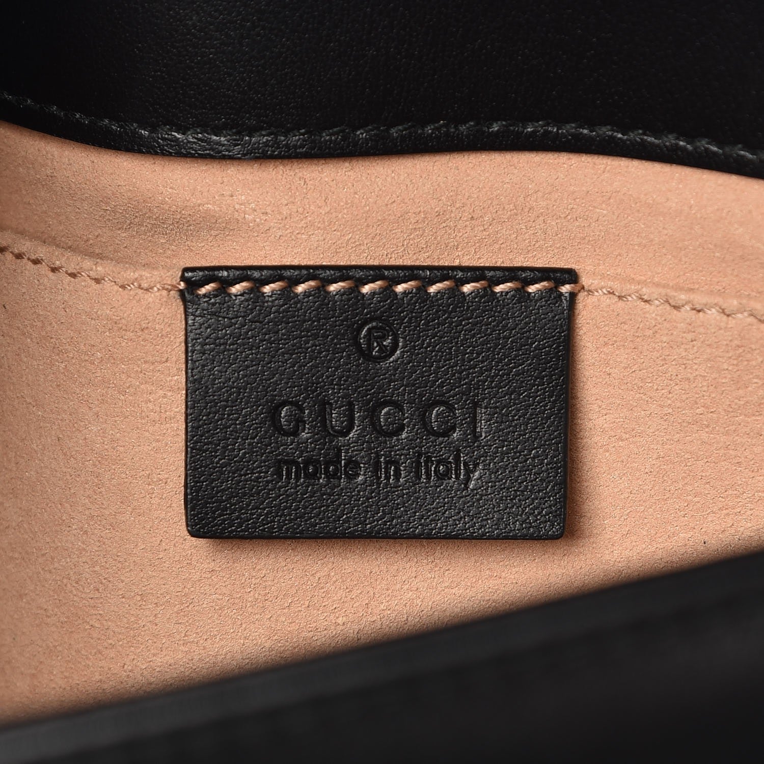 Gucci Calfskin Matelasse Mini GG Marmont Shoulder Bag Black 6 of 7