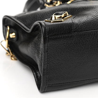 Balenciaga Chevre Gold Metallic Edge Hardware S City Black 8 of 9