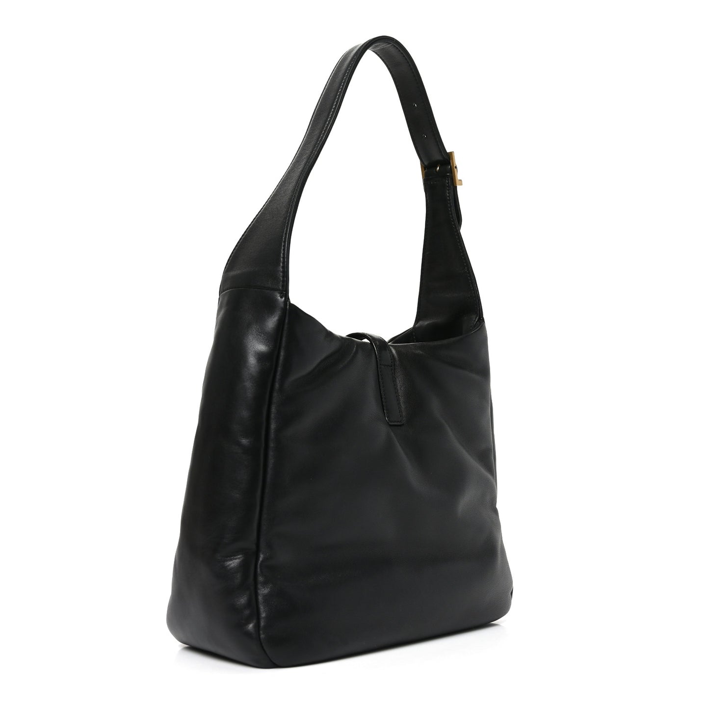 Padded Lambskin Small Le 5 A 7 Supple Hobo Black