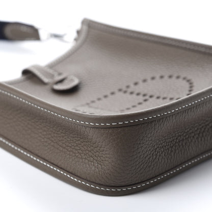 Hermes Taurillon Clemence Amazone Evelyne TPM Etoupe Bleu Indigo 6 of 11