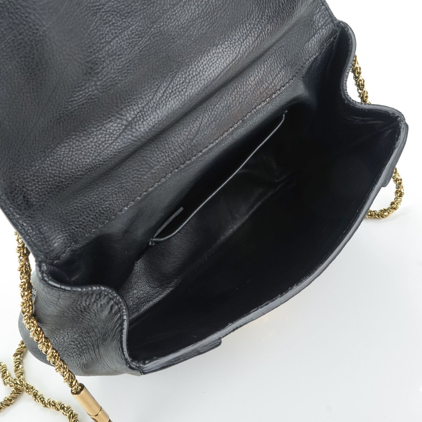 Goatskin Small Elsie Shoulder Bag Black