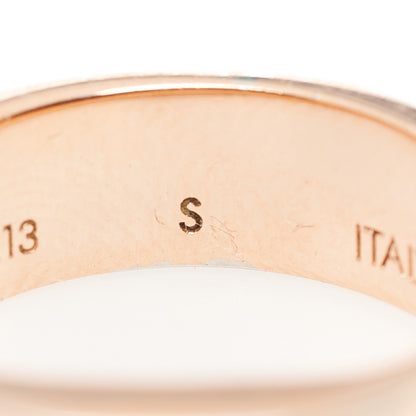 Louis Vuitton Brass Monogram Engraved Nanogram Ring S Pink Gold 6 of 8