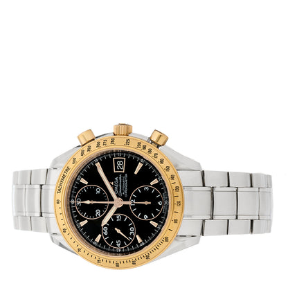 Omega Stainless Steel 18K Yellow Gold 40mm Speedmaster Chronograph Automatic Watch Black 323.21.40.40.01.001 2 of 4