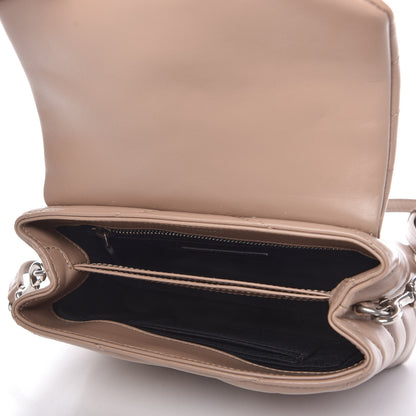 Saint Laurent Calfskin Y Quilted Monogram Toy Loulou Crossbody Bag Light Natural 5 of 10
