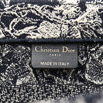 Christian Dior Canvas Embroidered Small Dioriviera Toile De Jouy Book Tote Blue 5 of 9