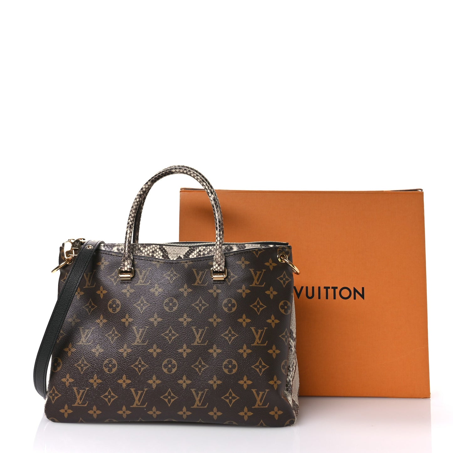 Snakeskin Monogram Pallas Black