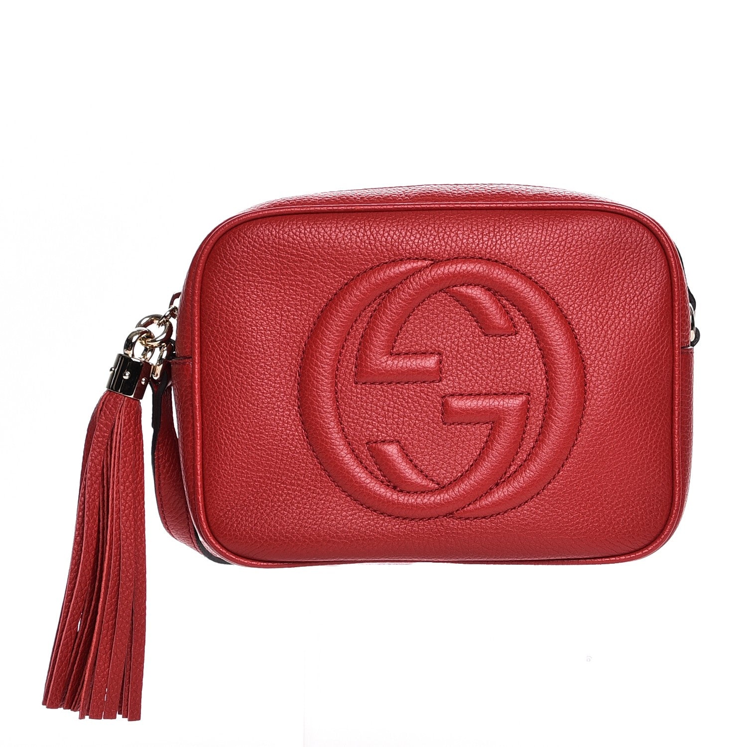 Gucci Pebbled Calfskin Small Soho Disco Bag Tabasco Red 1 of 7