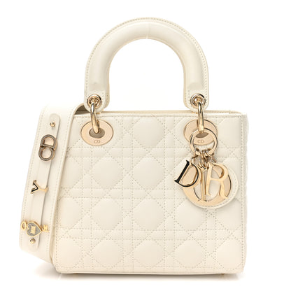 Christian Dior Lambskin Cannage Small My ABCDior Lady Dior White 1 of 12