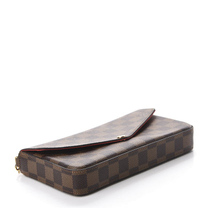 Louis Vuitton Damier Ebene Pochette Felicie Chain Wallet 4 of 10