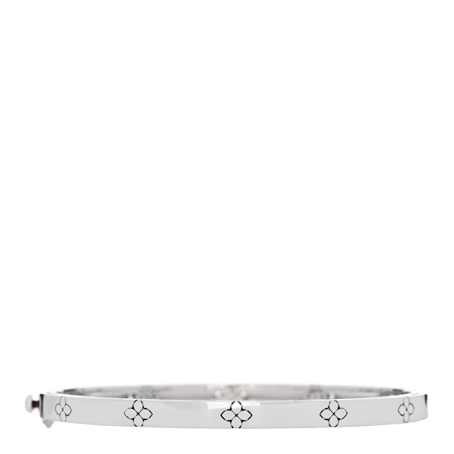 Roberto Coin 18K White Gold Diamond Love in Verona Bangle Bracelet 2 of 3