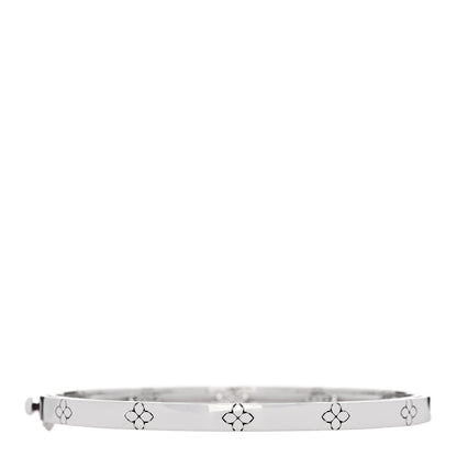 Roberto Coin 18K White Gold Diamond Love in Verona Bangle Bracelet 2 of 3