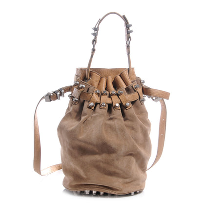 Alexander Wang Diego Suede Studded Bucket Bag Camel 1 of 7