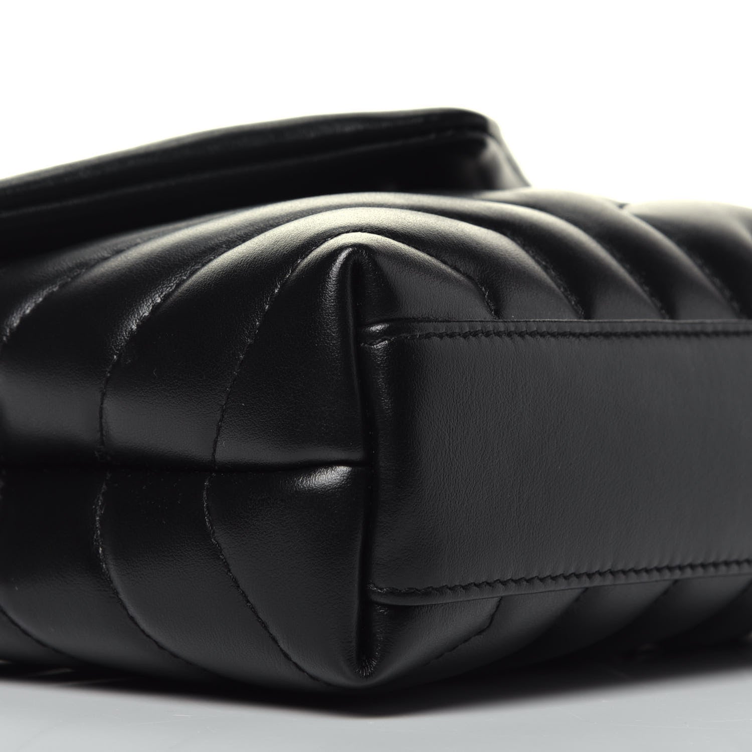 Saint Laurent Calfskin Y Quilted Monogram Toy Loulou Crossbody Bag Black 8 of 9