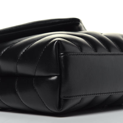 Saint Laurent Calfskin Y Quilted Monogram Toy Loulou Crossbody Bag Black 8 of 9