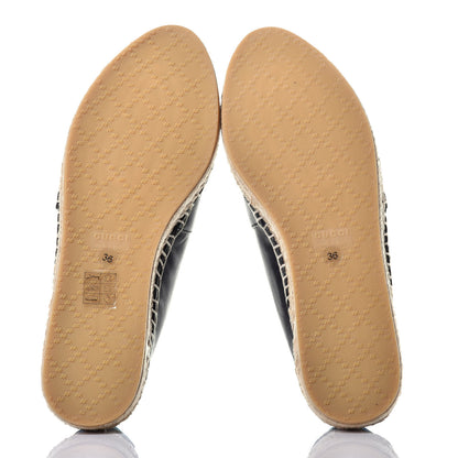 Gucci Nappa Ophelia Espadrilles 36 Black 5 of 9