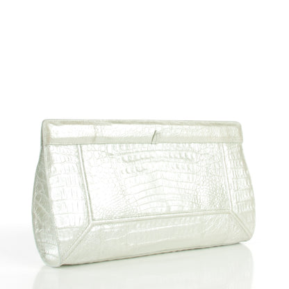 Nancy Gonzalez Crocodile Clutch White 3 of 7
