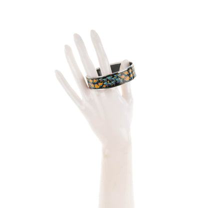 Hermes Enamel Printed Wide Rencontre Oceane Bracelet 70 2 of 5