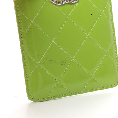 Chanel Patent Quilted Brilliant iPhone Case Green 8 of 8