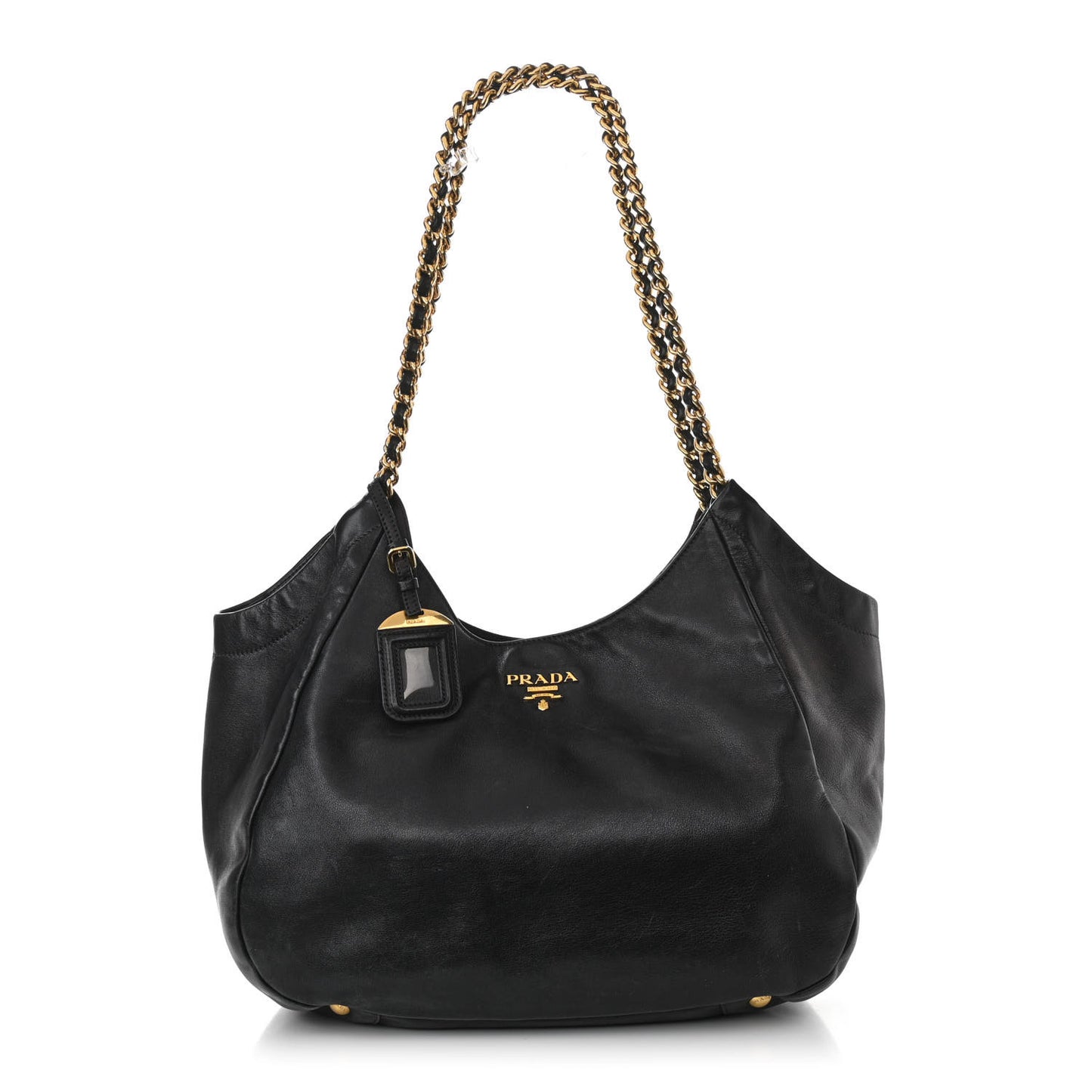 Soft Calf Chain Tote Black