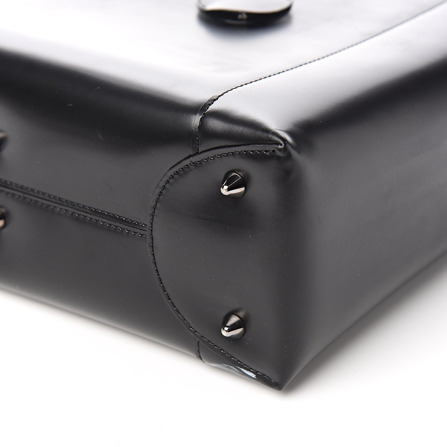 Calfskin Maris Pearl Beaded Top Handle Bag Black