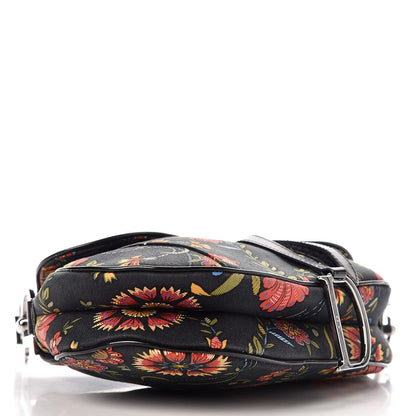 Christian Dior Canvas Floral Saddle Bag Black 4 of 13