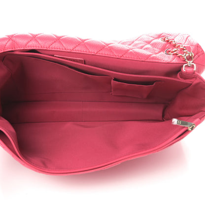Chanel Calfskin Quilted XXL Travel Flap Bag Dark Pink 5 of 11