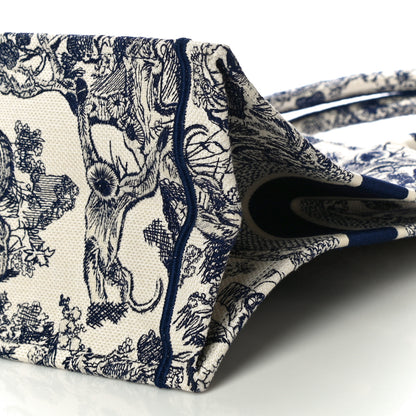 Christian Dior Canvas Embroidered Medium Dioriviera Toile De Jouy Book Tote Blue 9 of 9