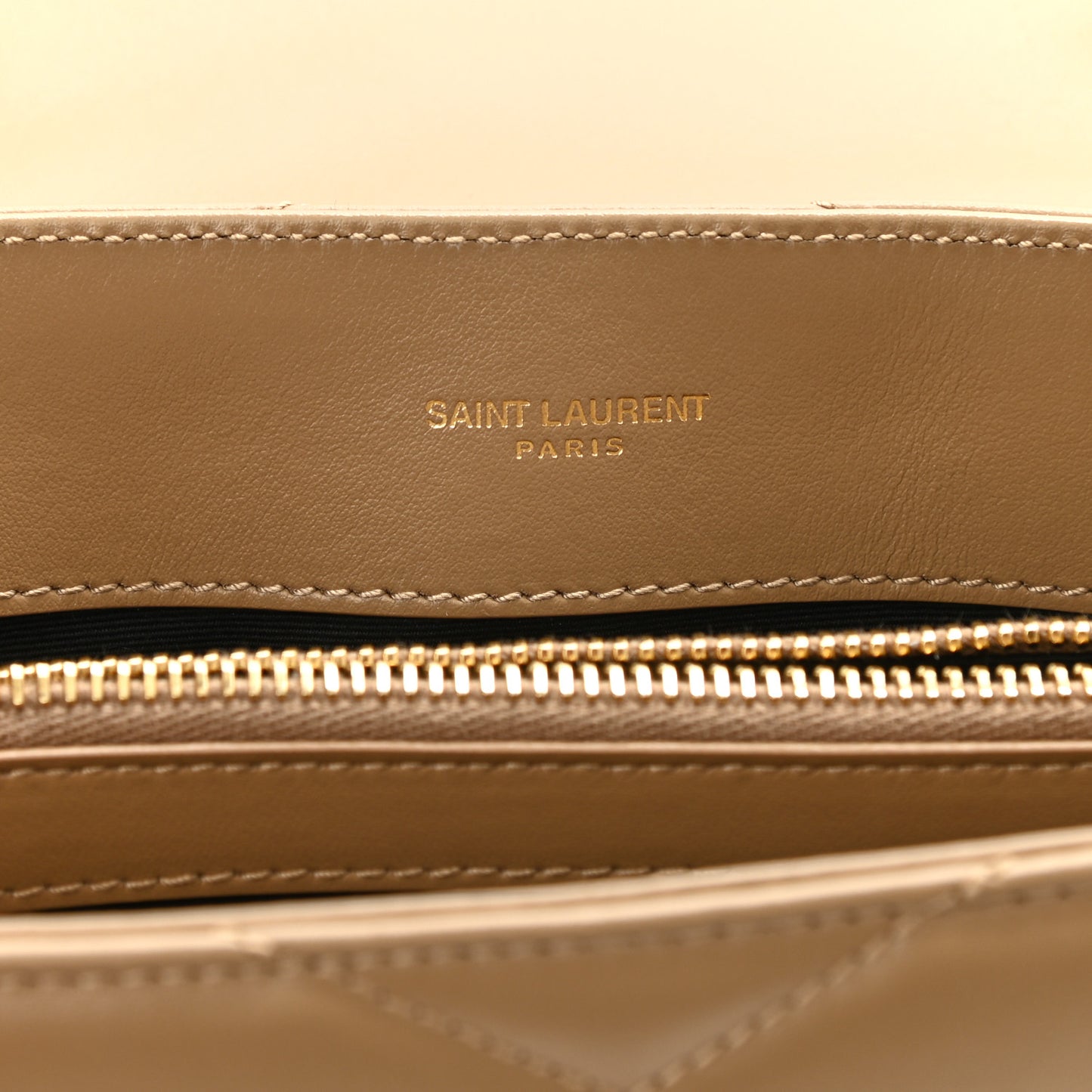 Calfskin Y Quilted Monogram Small Loulou Chain Satchel Dark Beige